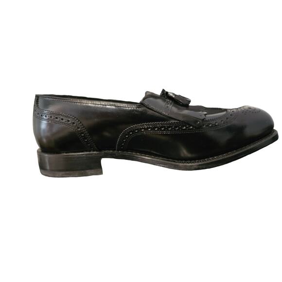 Florsheim Lexington Black Leather Kiltie Loafer Size 9 1/2 - Picture 8 of 9